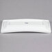 CAC TOK-61 Tokyia 16" x 7" Bone White Rectangular Thick Porcelain Platter - 12/Case Main Thumbnail 4