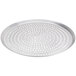 An American Metalcraft heavy weight aluminum pizza pan with super perforations.