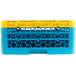 Carlisle RG36-3C411 OptiClean 36 Compartment Yellow Color-Coded Glass Rack with 3 Extenders Main Thumbnail 4