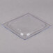 Cambro 60CWC135 Camwear 1/6 Size Clear Polycarbonate Flat Lid Main Thumbnail 4