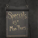 A white Aarco lighted write-on menu board with text that says "Specials $5 - Thurs"
