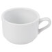CAC TMS-1 Times Square 8 oz. Bright White Stackable China Coffee Cup - 36/Case Main Thumbnail 2