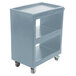 Cambro BC225401 Slate Blue Three Shelf Service Cart - 28" x 16" x 32 1/4" Main Thumbnail 3