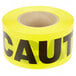 A roll of yellow Cordova caution tape with black lettering.