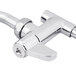 An Equip by T&S chrome add-on faucet with a handle and hose.