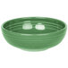A green Fiesta china bowl with a white background.