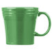 A green Fiesta tapered china mug with a handle.