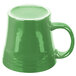 A close-up of a Fiesta Meadow green mug with a handle.