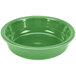 A green bowl with a ripple in the middle.