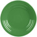 A green Fiesta luncheon plate with a circular pattern on the rim.