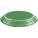 A Fiesta Meadow small oval china platter with a green center and white border.