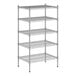A wire Regency shelving unit with four shelves.