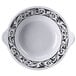 A white GET Soho melamine bowl with black designs.