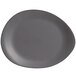 A grey Libbey Driftstone melamine platter with an organic shape.