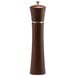 A Chef Specialties Pueblo Pepper Mill with a brown cylindrical body, silver top, and wooden handle.