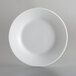A 10 Strawberry Street bright white porcelain plate with a white rim on a white surface.