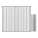 Regency black wire shelves with metal grids on metal bars.