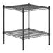 A Regency black metal wire shelving kit with 2 shelves.