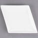 CAC DM-C12 White Diamond 10 1/2" x 6 1/2" Bright White Porcelain Coupe Dinner Plate - 12/Case Main Thumbnail 2
