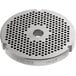 A stainless steel Avantco #32 grinder plate with 1/8" holes.