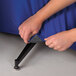 Snap Drape BS630572 Budget Stretch 72" x 30" Royal Blue Spandex Table Cover Main Thumbnail 2