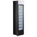 Galaxy GDN-5 16 1/2" Black Swing Glass Door Merchandiser Refrigerator with Red, White, and Blue LED Lighting