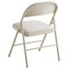 Lancaster Table & Seating Beige Fabric Folding Chair with Padded Seat Main Thumbnail 3