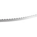A 98" steel band saw blade for boneless meat on a white background.