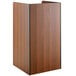 Lancaster Table & Seating Waste 35 Gallon Walnut Receptacle Enclosure with "THANK YOU" Swing Door Main Thumbnail 3