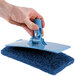 Scrubble by ACS 626 10" x 4 1/2" Medium-Duty Blue Multi-Purpose Scouring Pad   - 5/Pack Main Thumbnail 2