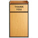 Lancaster Table & Seating Waste 35 Gallon Natural Receptacle Enclosure with "THANK YOU" Swing Door Main Thumbnail 5