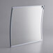 A white rectangular glass lid with a curved edge.
