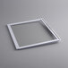 A white square glass lid with clear glass screen.