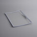 A white rectangular glass lid with a white border.