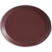 World Tableware ENG-8-M Englewood 12" Matte Mulberry Porcelain Oval Platter - 12/Case Main Thumbnail 1