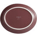 World Tableware ENG-8-M Englewood 12" Matte Mulberry Porcelain Oval Platter - 12/Case Main Thumbnail 2