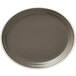 World Tableware ENG-8-O Englewood 12" Matte Olive Porcelain Oval Platter - 12/Case Main Thumbnail 1