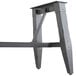 A Lancaster Table & Seating metal trestle table base for a wooden table.