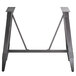 Lancaster Table & Seating Antique Slate Gray Rustic Industrial Wooden Bar Height Trestle Table Base for 30" x 60" Table Tops Main Thumbnail 3