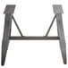 Lancaster Table & Seating Antique Slate Gray wooden trestle table base with metal legs.