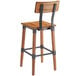 Lancaster Table & Seating Rustic Industrial Bar Height Chair with Antique Natural Finish Main Thumbnail 3