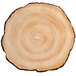 A Libbey faux wood slice serving board with a white background.