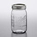 Ball 67000 32 oz. Quart Wide Mouth Glass Canning Jar with Silver Metal Lid and Band - 12/Case Main Thumbnail 2