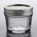 Ball 1440060802 4 oz. Regular Mouth Smooth Sided Glass Canning Jar with Silver Metal Lid and Band - 12/Case Main Thumbnail 2