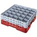 Cambro 25S900163 Camrack 9 3/8" High Customizable Red 25 Compartment Glass Rack Main Thumbnail 1