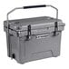 A gray CaterGator outdoor cooler with a handle.