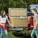 CaterGator CG100SPBW Beige 100 Qt. Mobile Rotomolded Extreme Outdoor Cooler / Ice Chest Main Thumbnail 1