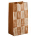 Bagcraft Packaging 300283 6 lb. EcoCraft Dubl-Wax® Kraft Bag with Artisan Print   - 500/Case Main Thumbnail 2