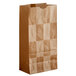 Bagcraft Packaging 300284 8 lb. EcoCraft Dubl-Wax® Kraft Bag with Artisan Print   - 500/Case Main Thumbnail 2