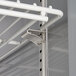 A metal shelf with white rods inside a Beverage-Air Horizon Series reach-in freezer.